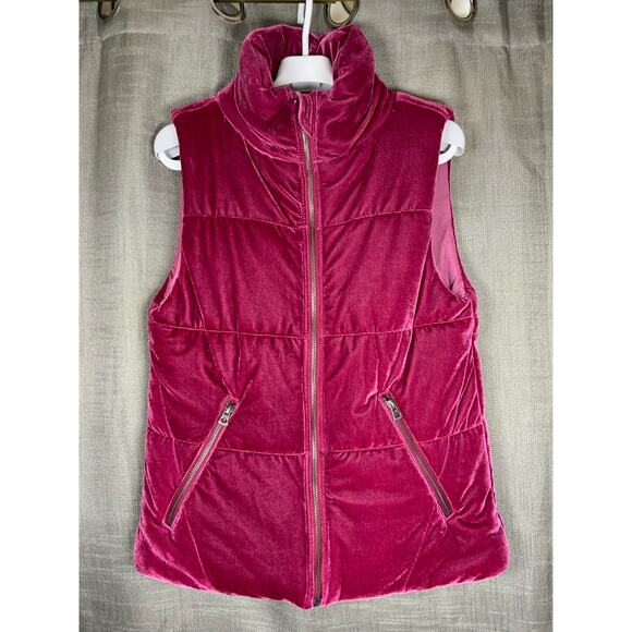 Dylan Puffer Vest Velvet Fuchsia Rare Women’s Size Small S USED - Picture 1 of 6